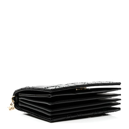 Christian Dior Patent Cannage Nano Lady Dior Card Holder Black 4 of 7