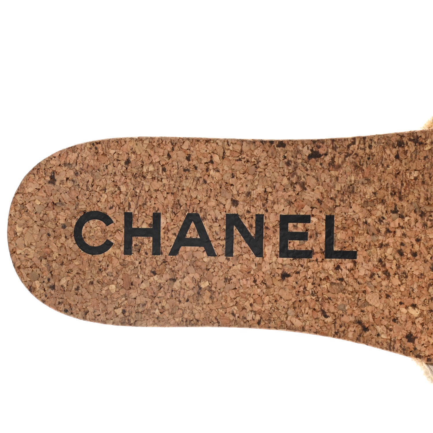 Chanel Tweed Cork CC Mule Sandal 40 White 8 of 10