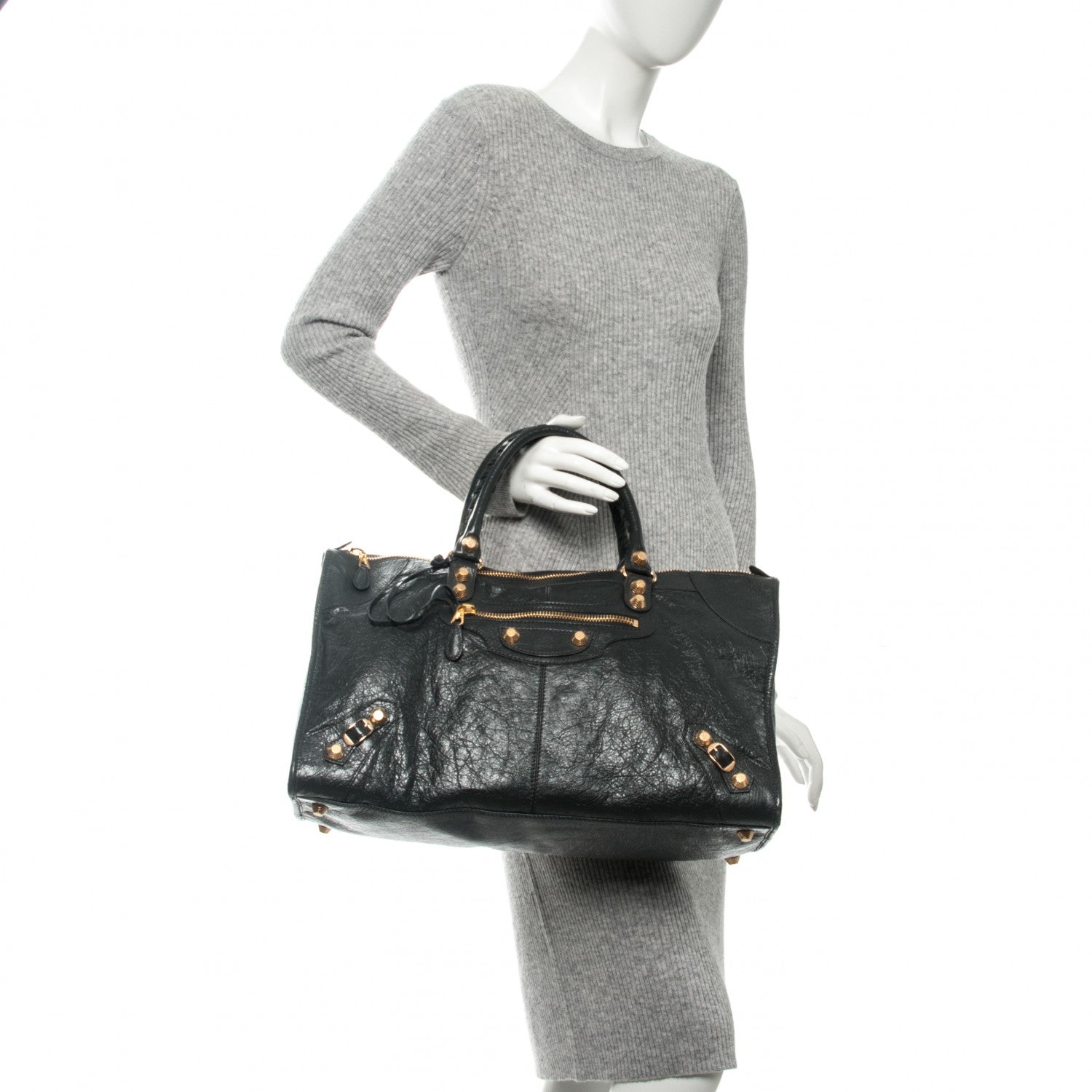 Balenciaga Agneau Giant 12 Gold Hardware Work Gris Fossile 2 of 7