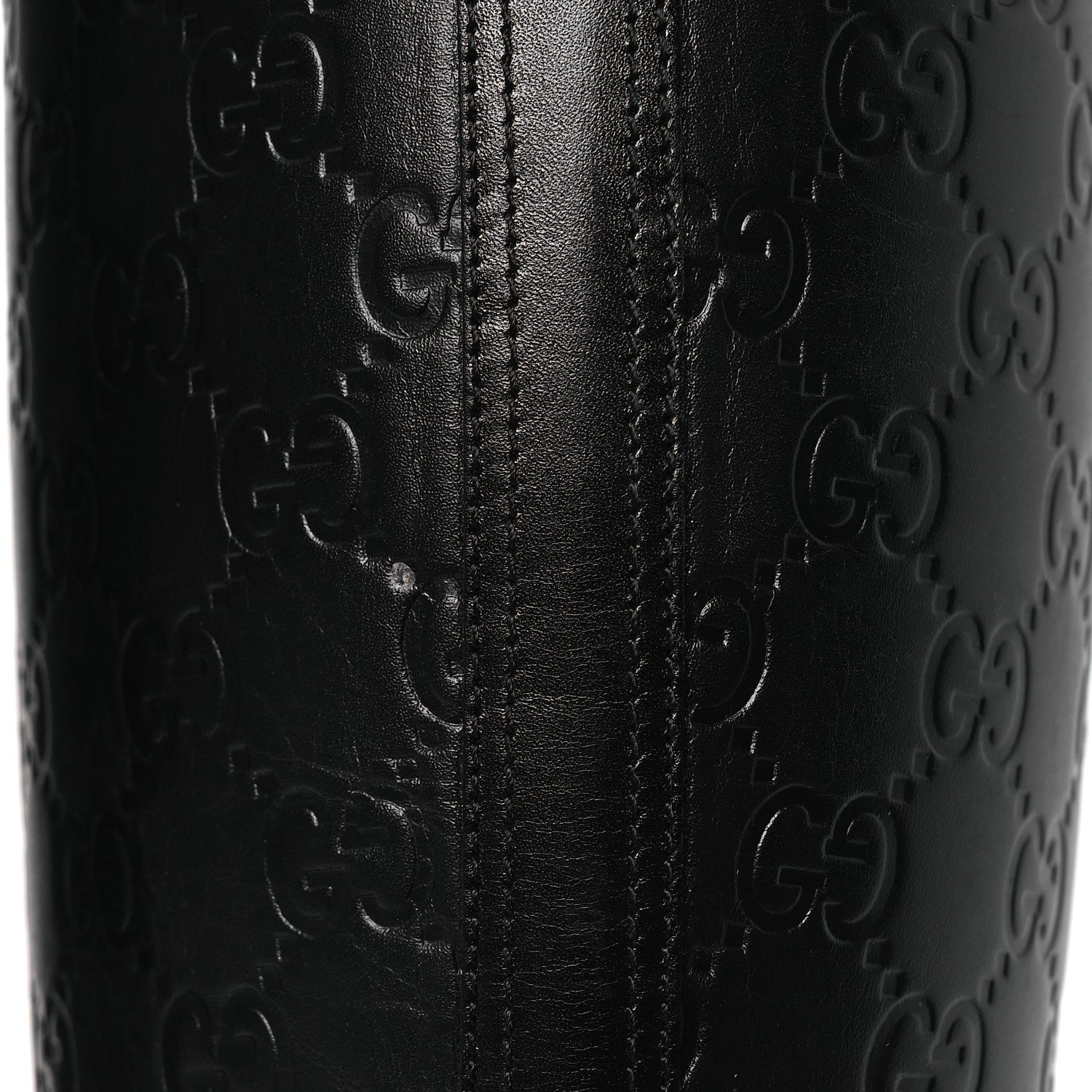 Gucci Guccissima Real Betis Glamour Calfskin Michelangelo Slim Horsebit Riding Boots 39.5 Black 13 of 15