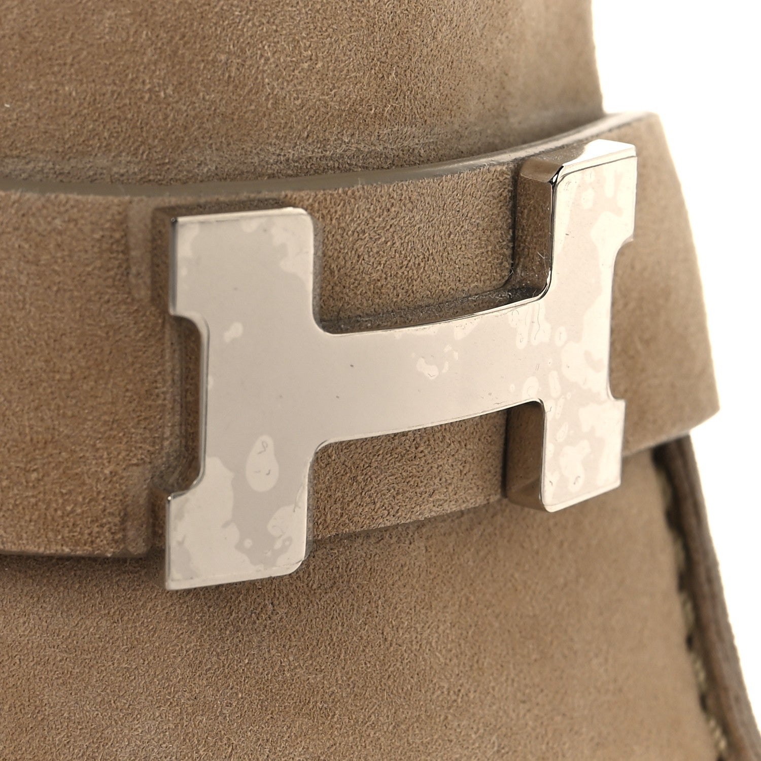 Hermes Suede Goatskin Flore 60 Mules 35.5 Beige 10 of 10