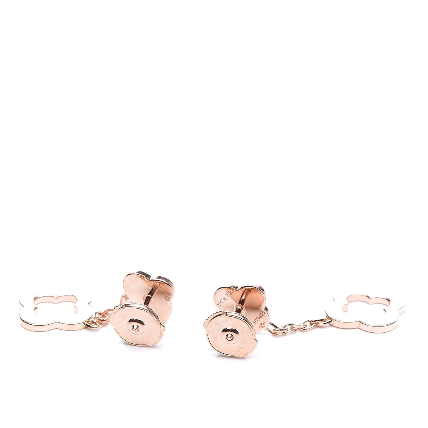 18K Rose Gold Byzantine Alhambra Drop Earrings