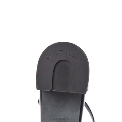 Hermes Calfskin Viaggio 60 Sandals 37.5 Black 11 of 12