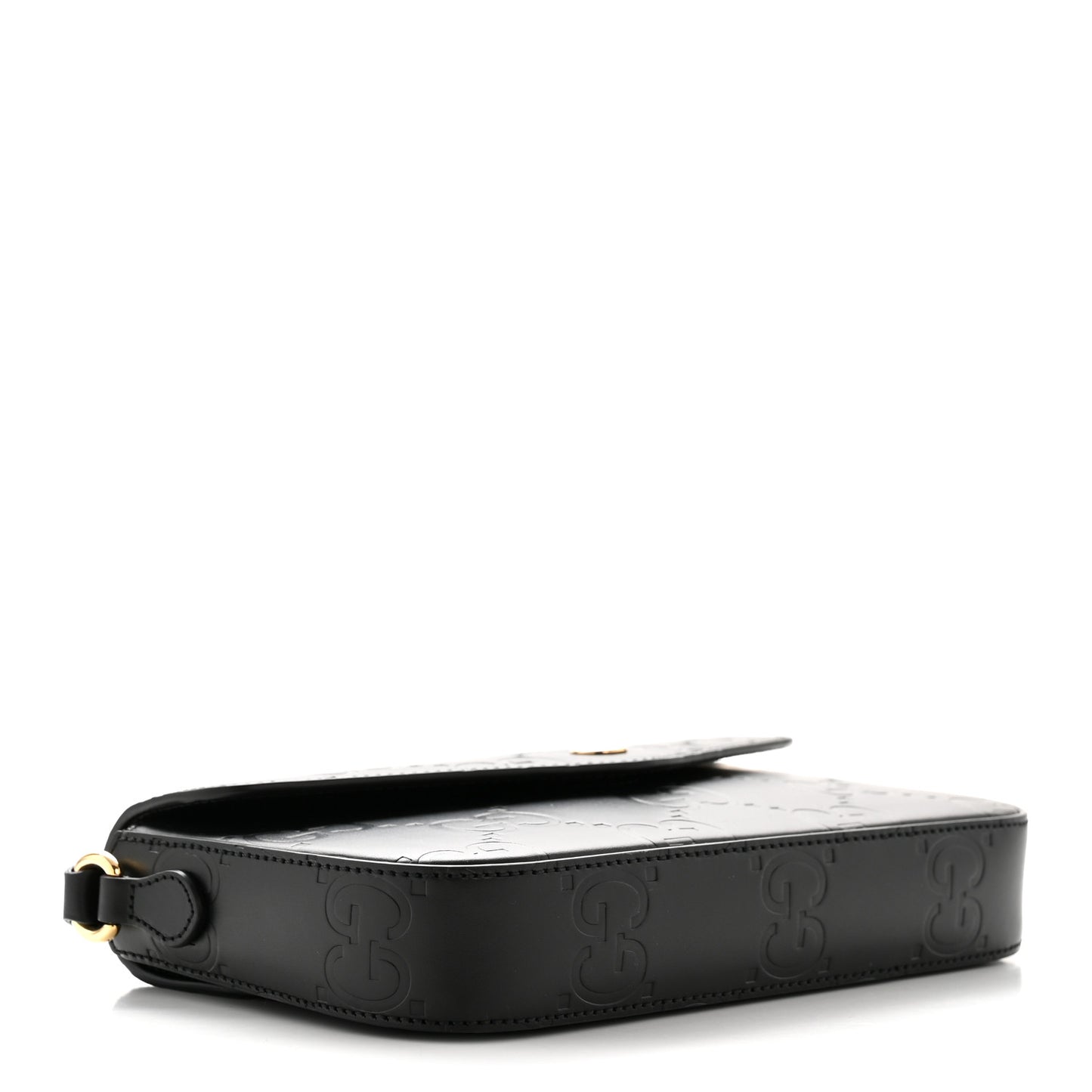 Gilbert Calfskin GG Super Mini Shoulder Bag Black