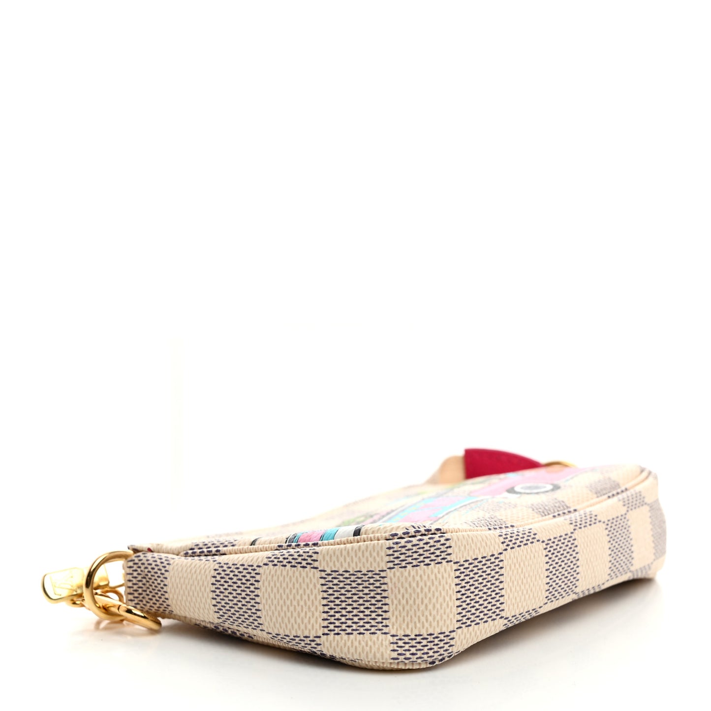 Damier Azur 2021 Christmas Animation Hollywood Mini Pochette Accessories Fuchsia