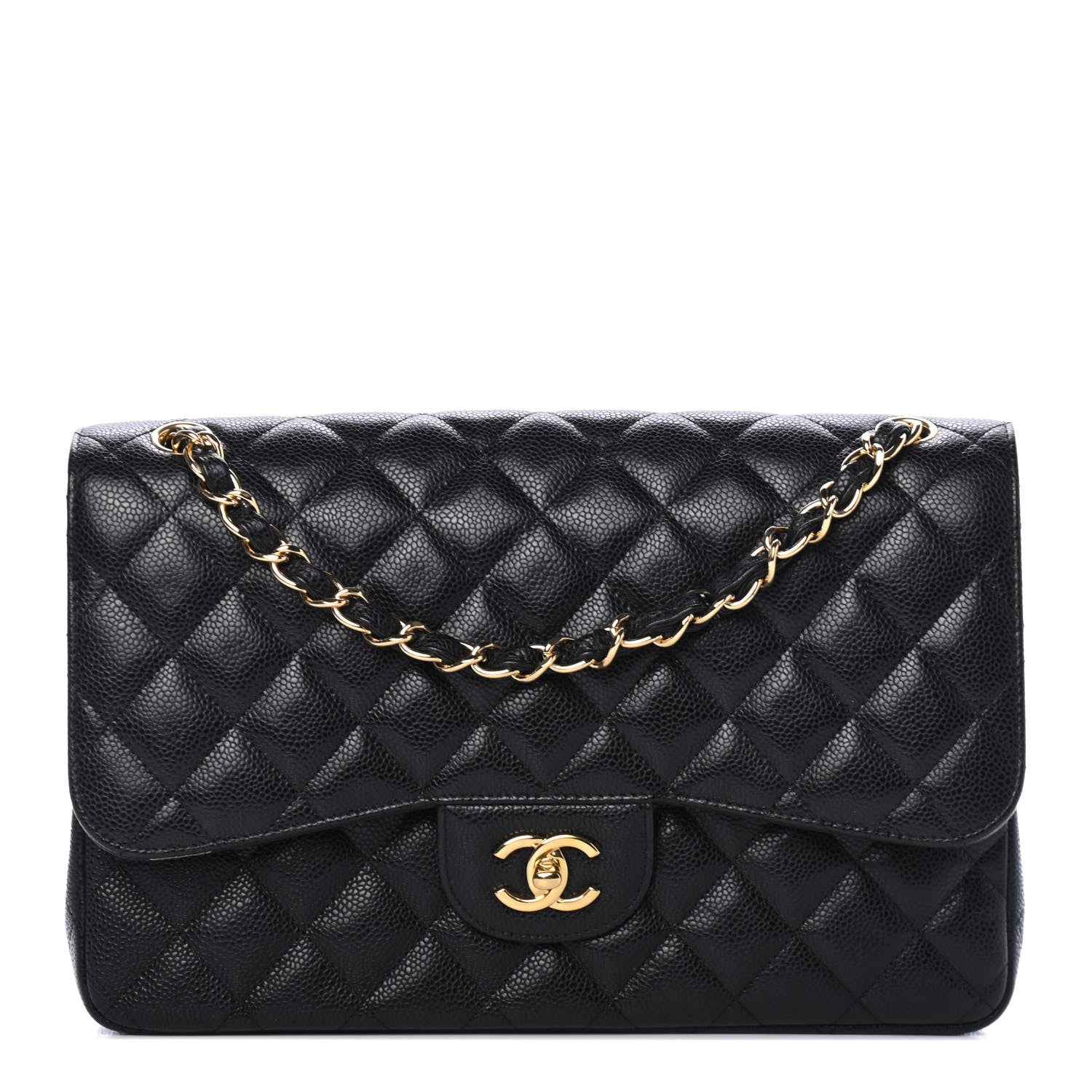 Chanel Caviar Quilted Jumbo Double Flap Black 1 of 4