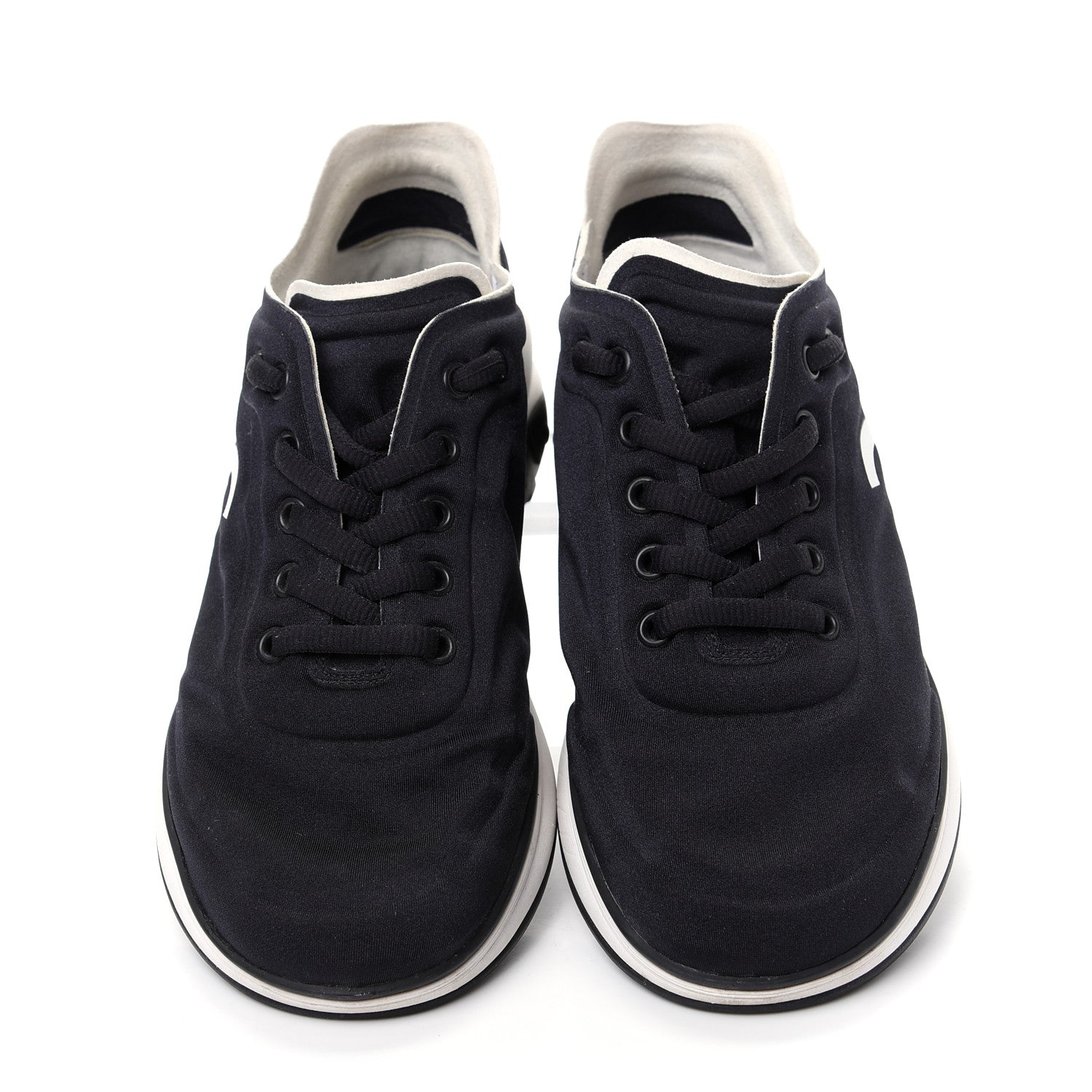 Chanel Lycra CC Sneakers 37.5 Black 5 of 10