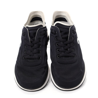 Chanel Lycra CC Sneakers 37.5 Black 5 of 10