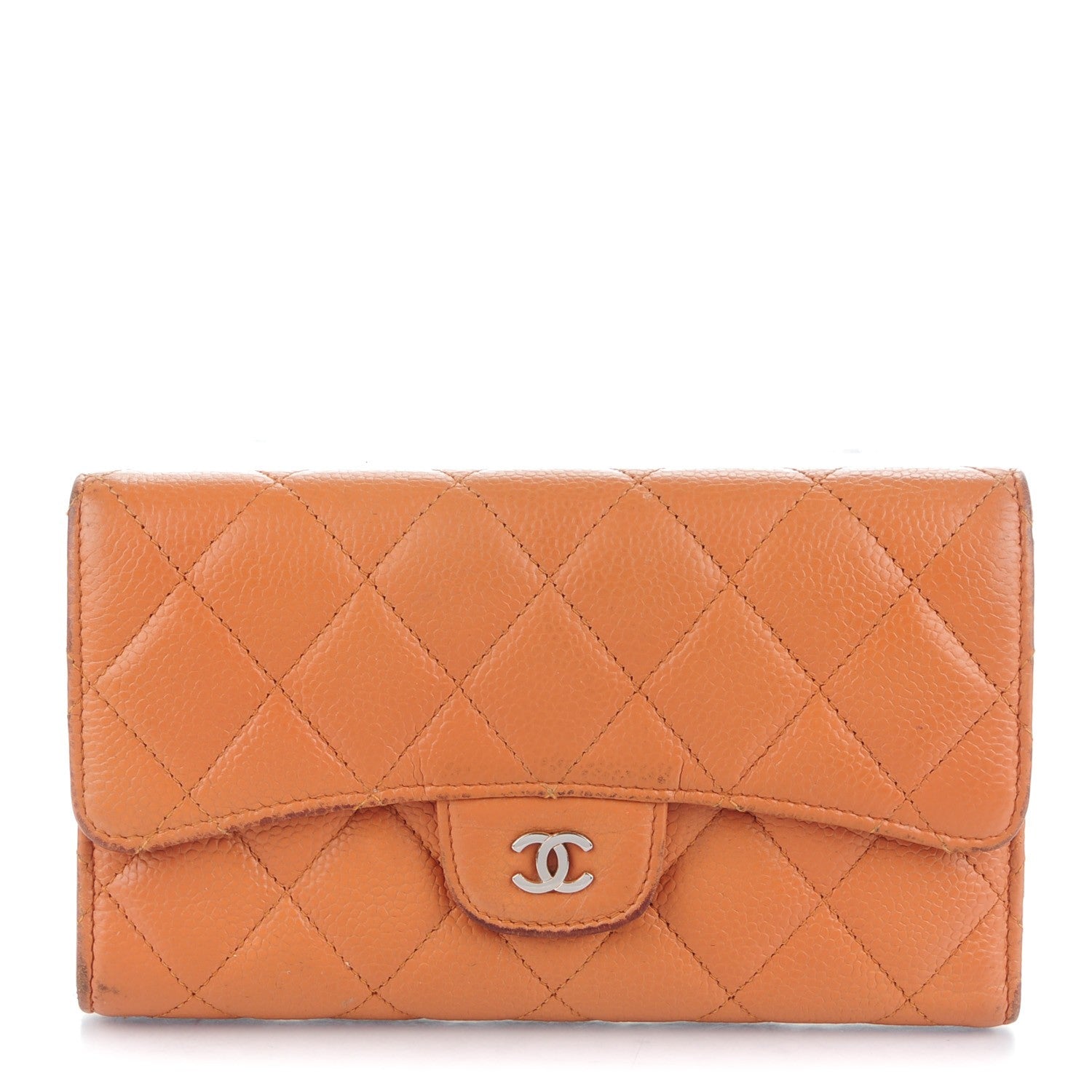 Chanel Caviar Quilted Large Flap Wallet Rose 1 of 12