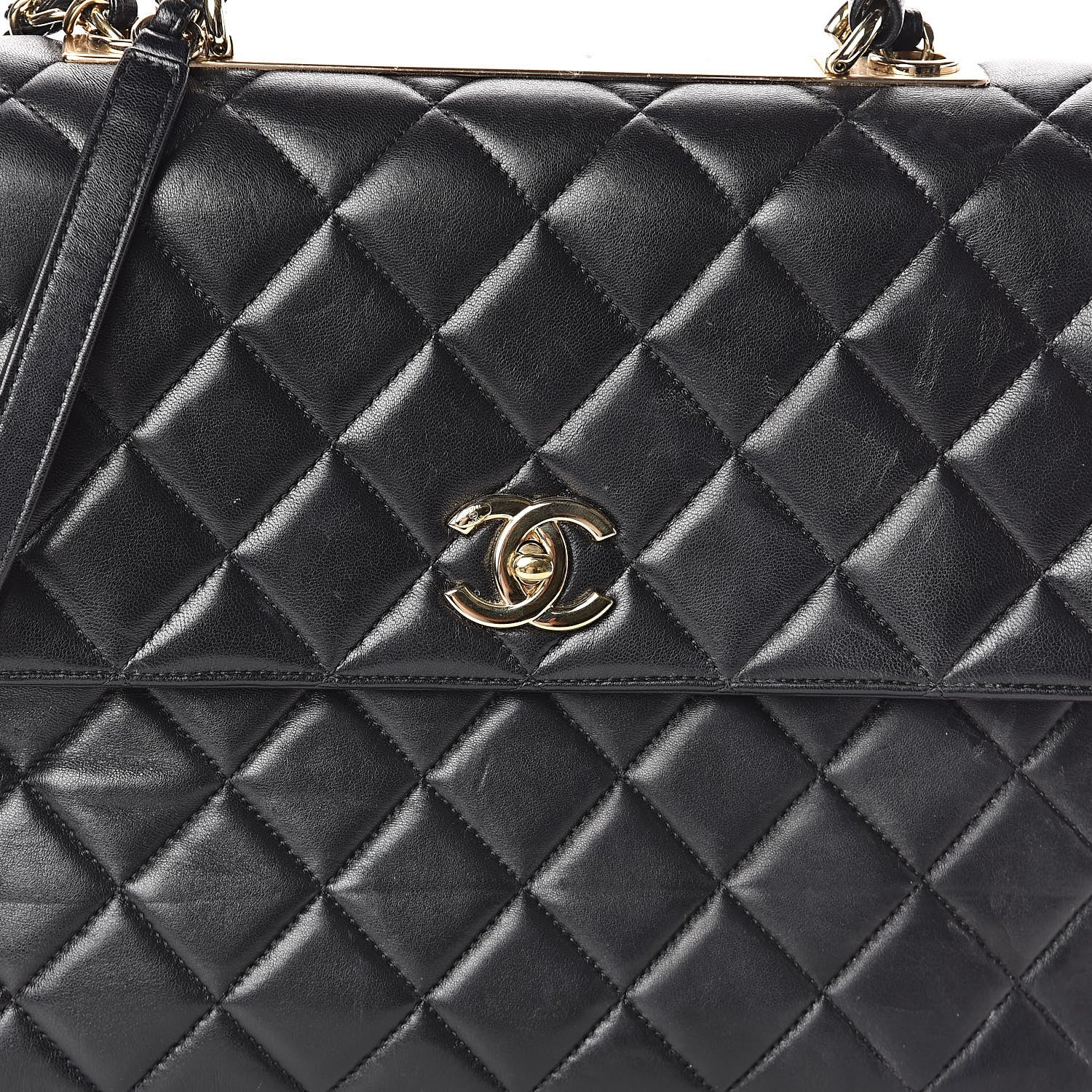 Chanel Lambskin Quilted Large Trendy CC Dual Handle Flap Bag Black 8 of 10