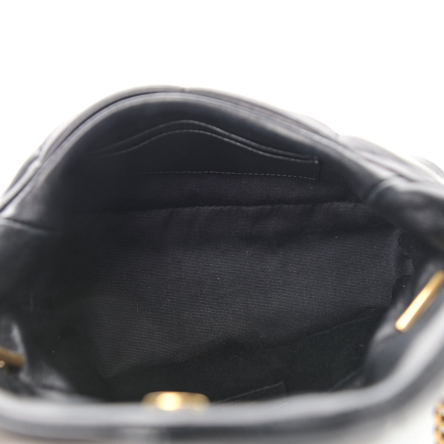 Lambskin Quilted Toy Loulou Puffer Monogram Chain Satchel Black