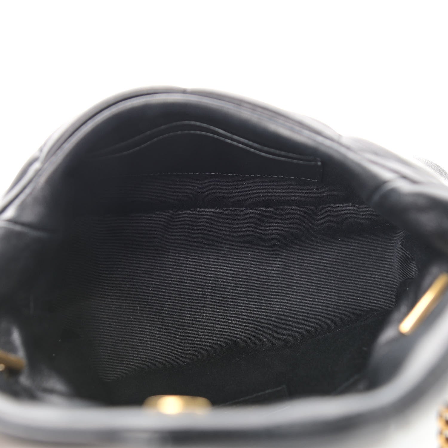 Saint Laurent Lambskin Quilted Toy Loulou Puffer Monogram Chain Satchel Black 5 of 12