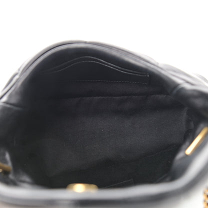 Saint Laurent Lambskin Quilted Toy Loulou Puffer Monogram Chain Satchel Black 5 of 12