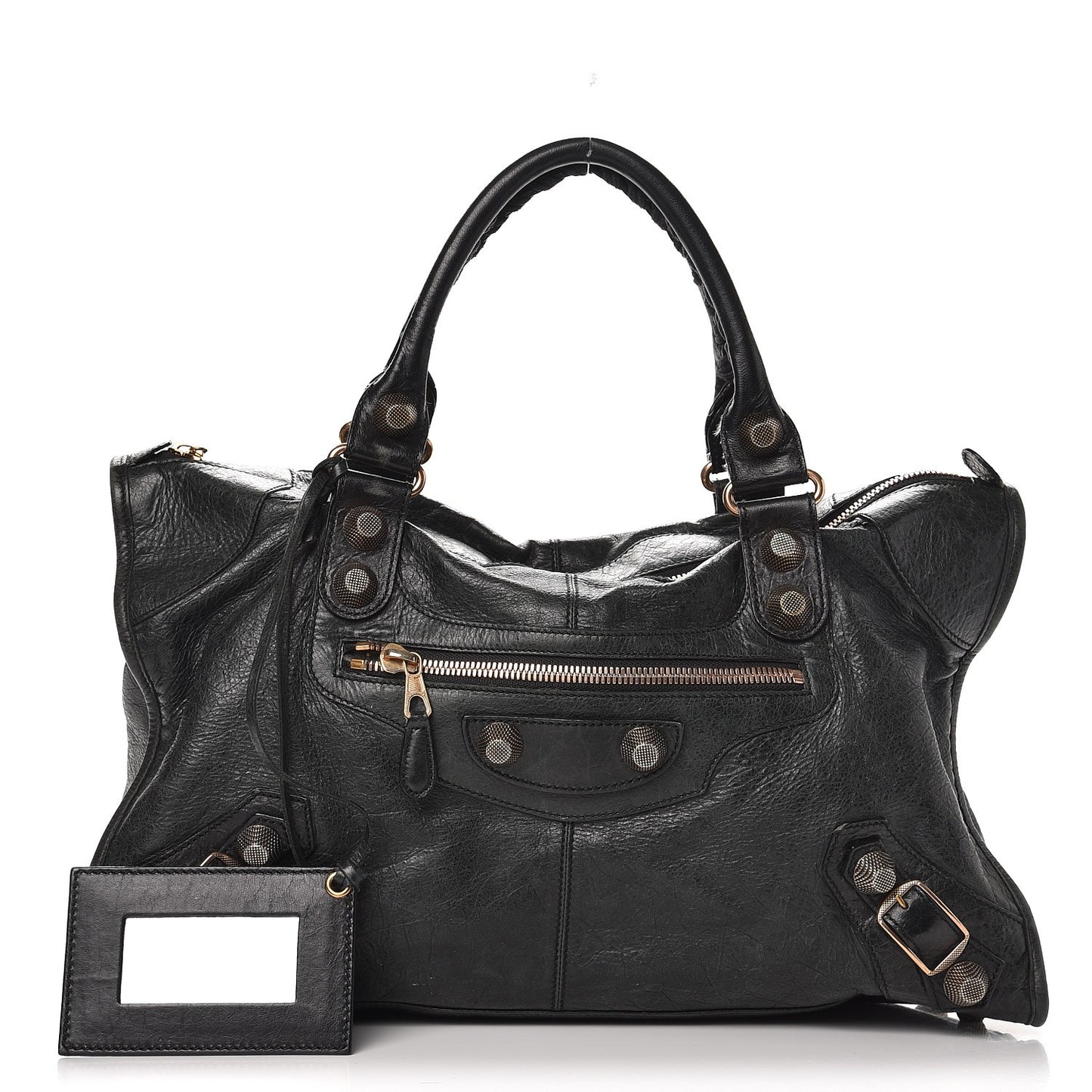 Agneau Giant 21 Rose Gold Hardware Work Black