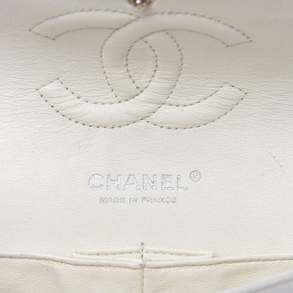 Chanel Caviar Quilted Medium Double Flap White 10 of 12