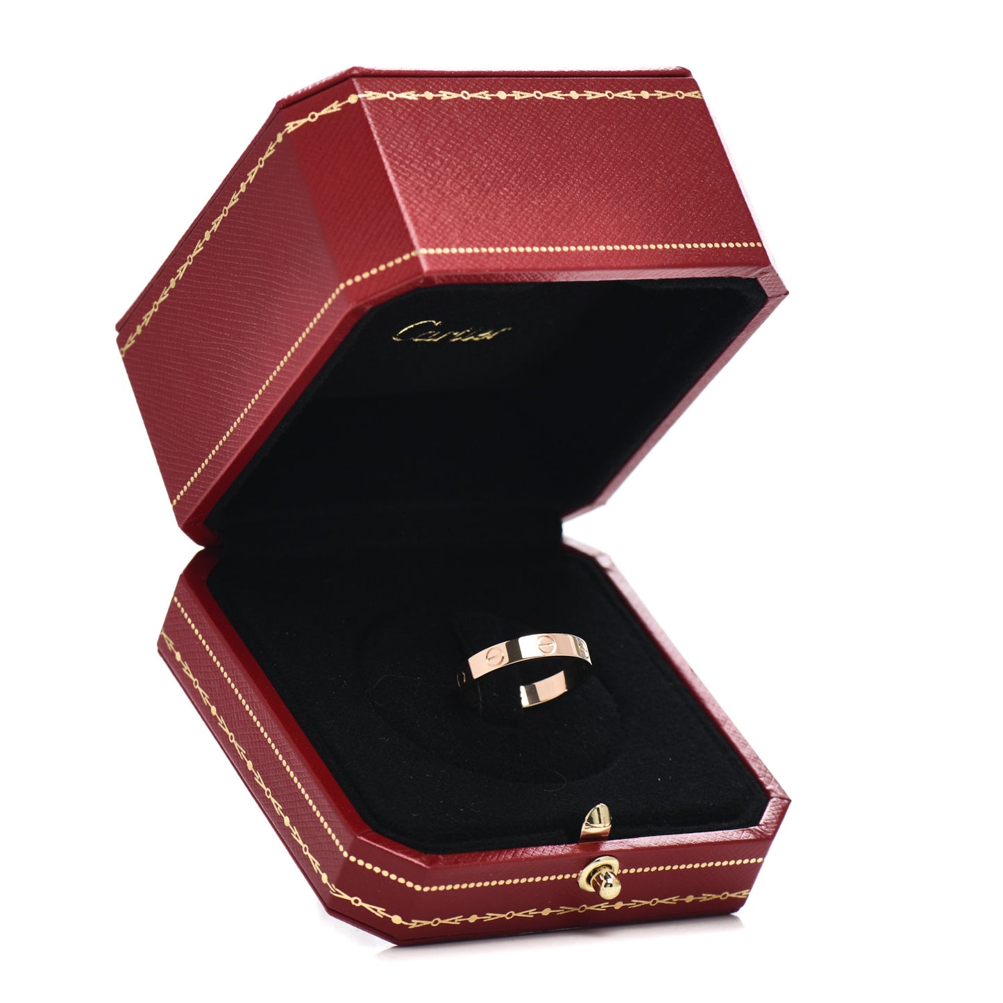 18K Pink Gold 3.5mm LOVE Wedding Band Ring 55 7.25