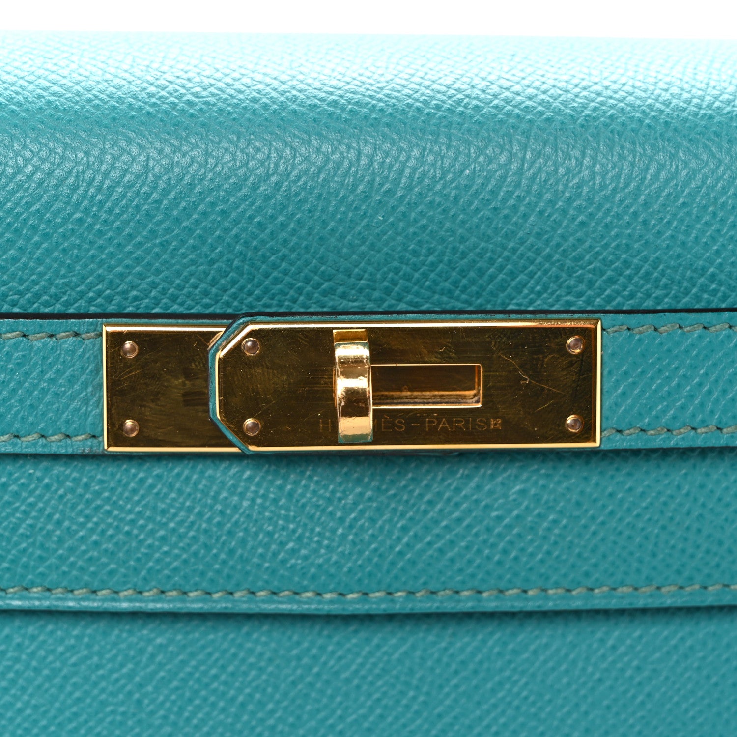 Hermes Epsom Horseshoe Kelly Sellier 28 Vert Verone 14 of 15