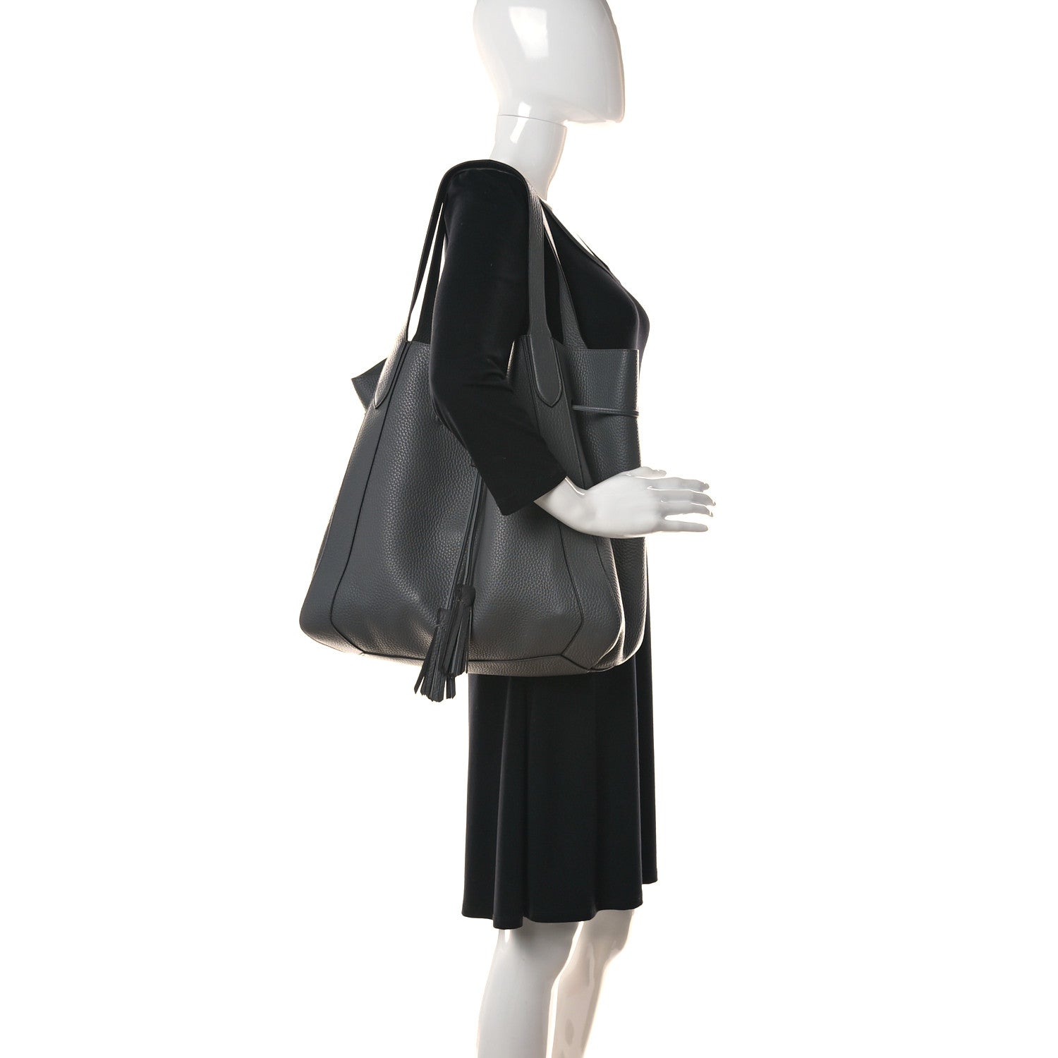 Mulberry Heavy Grain Calfskin Millie Tote Charcoal 2 of 10