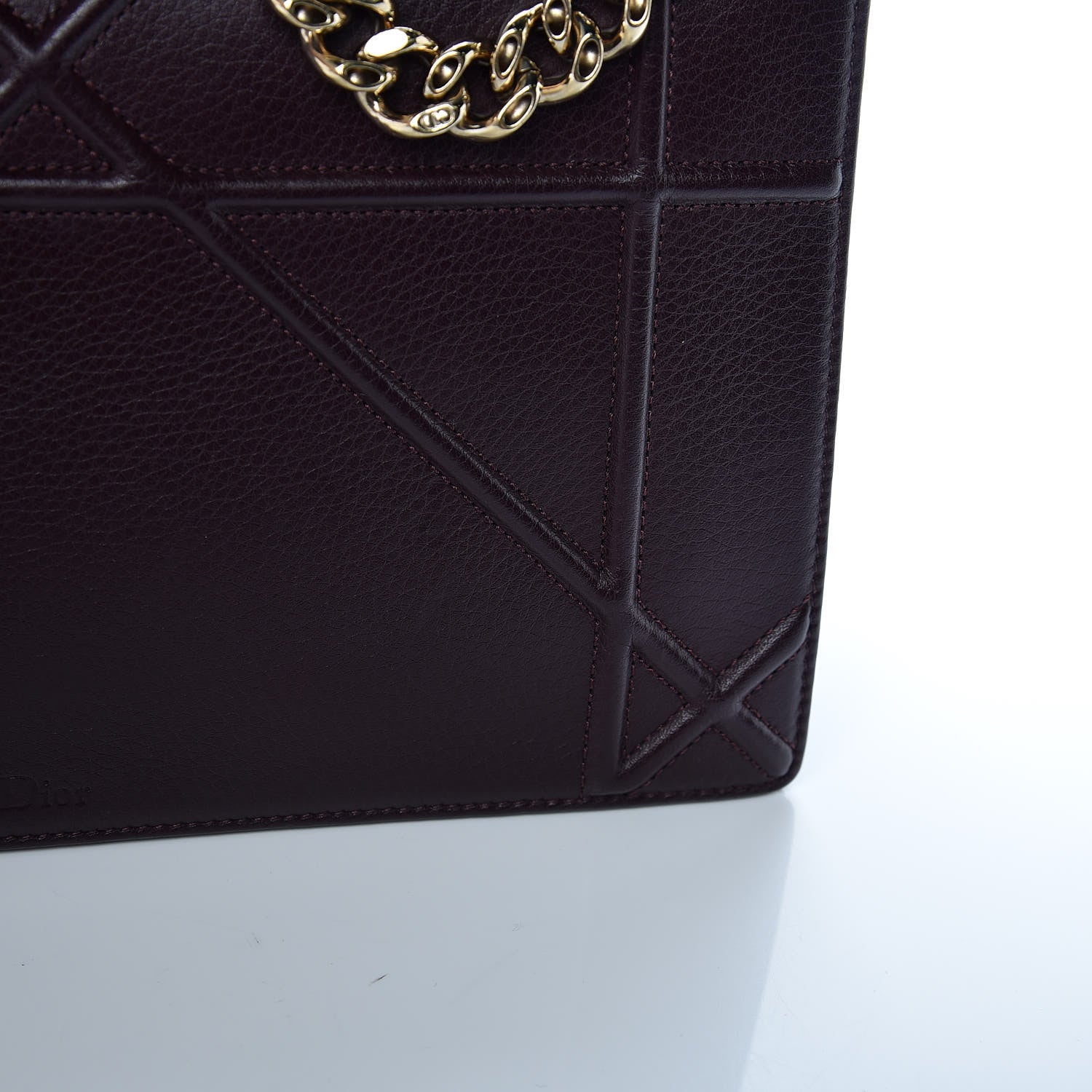 Christian Dior Grained Calfskin Medium Diorama Flap Bag Amaranth 11 of 13