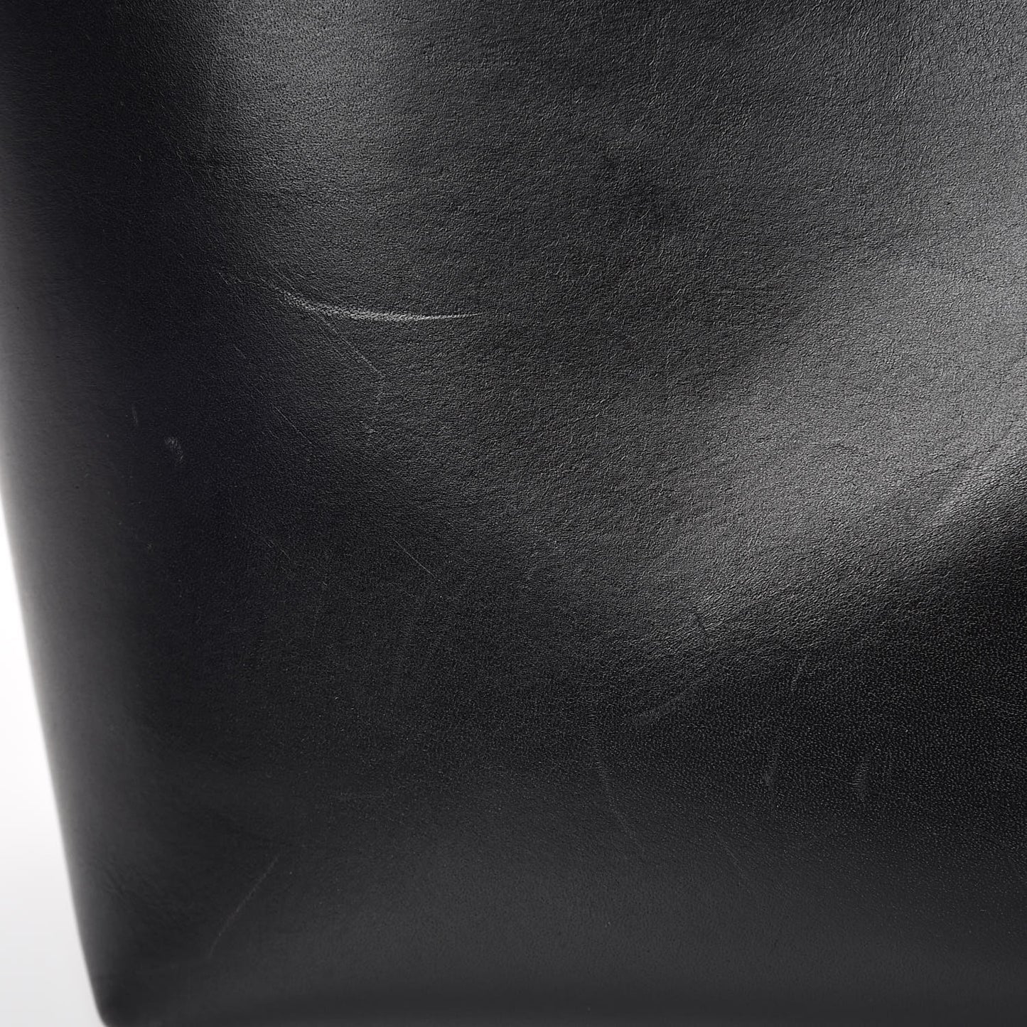 Calfskin Large Shopping Tote Black Flamma