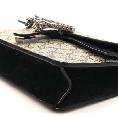 Gucci GG Supreme Monogram Suede Crystal Small Dionysus Shoulder Bag Beige Ebony Black Beige Ebony Black 10 of 10