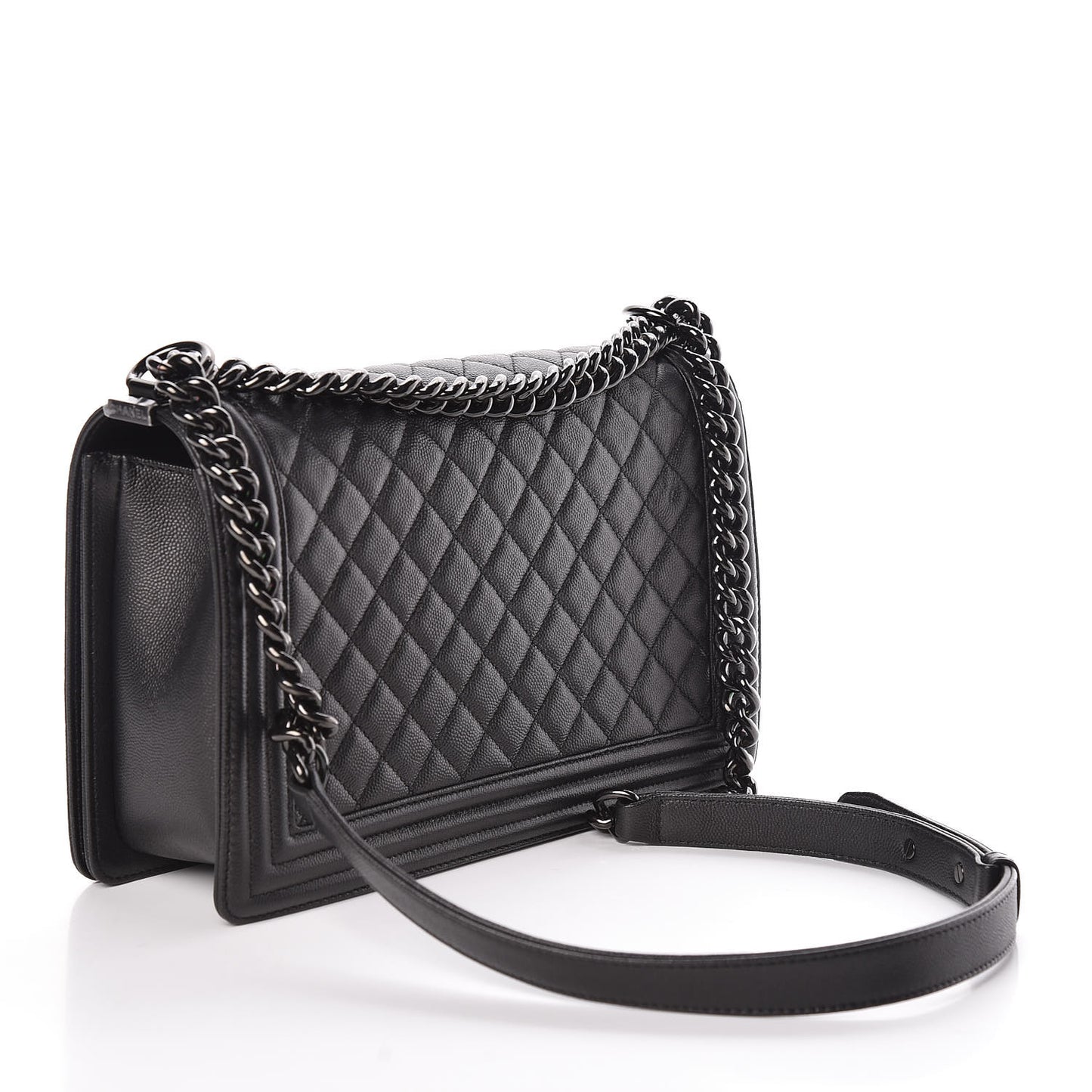Caviar Quilted New Medium Boy Flap So Black