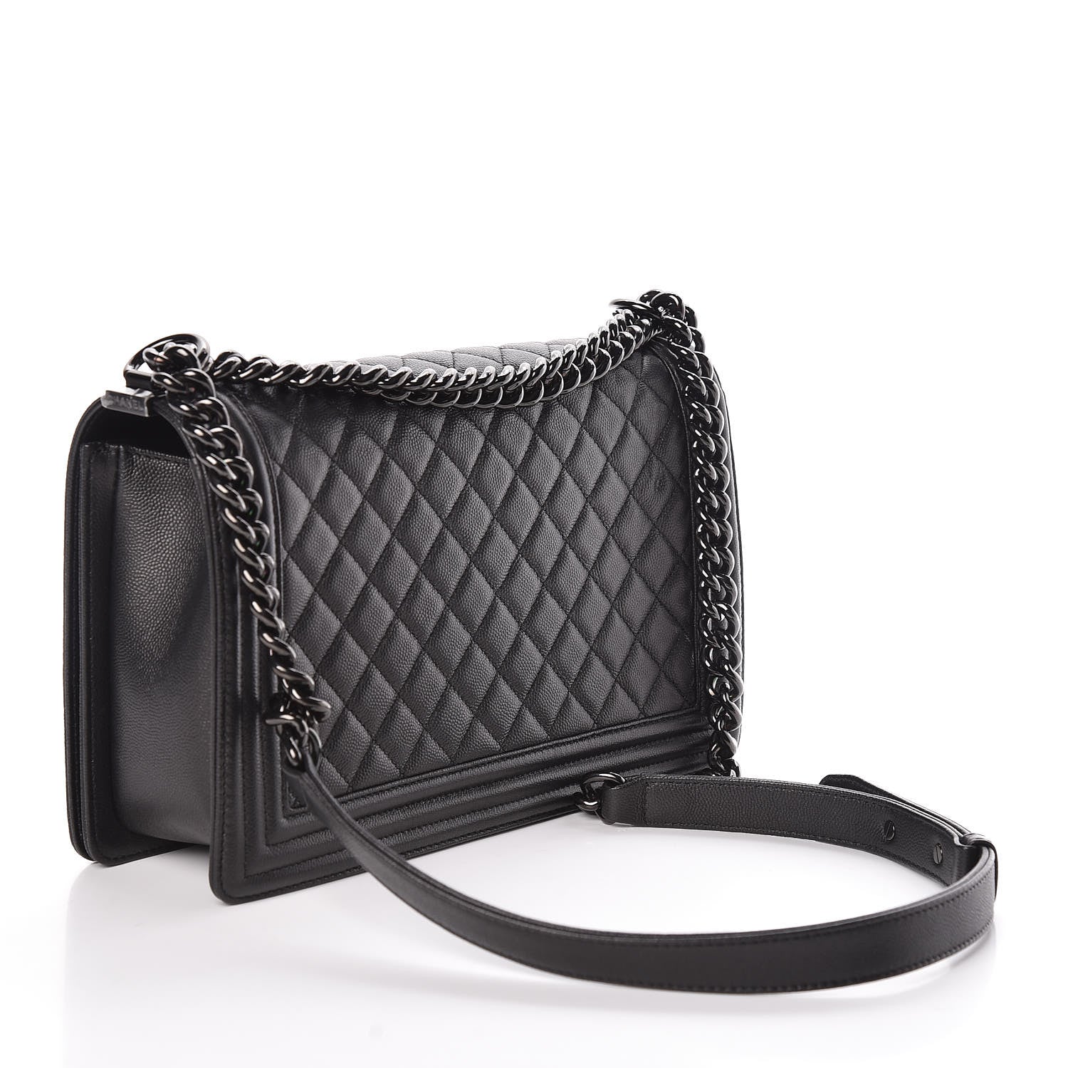 Chanel Caviar Quilted New Medium Boy Flap So Black 3 of 11