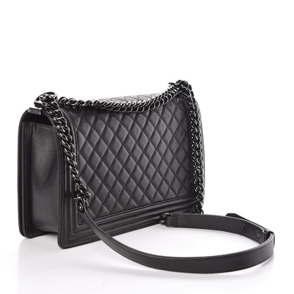 Chanel Caviar Quilted New Medium Boy Flap So Black 3 of 11
