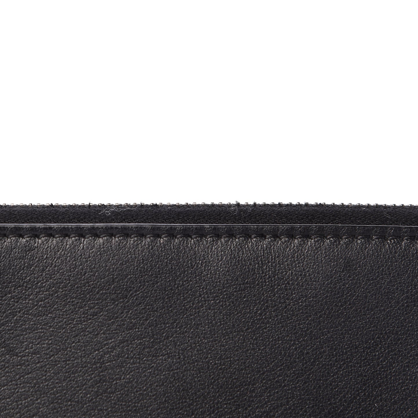 Laminated Lambskin Bi-Color Solo Clutch Pouch Black Silver