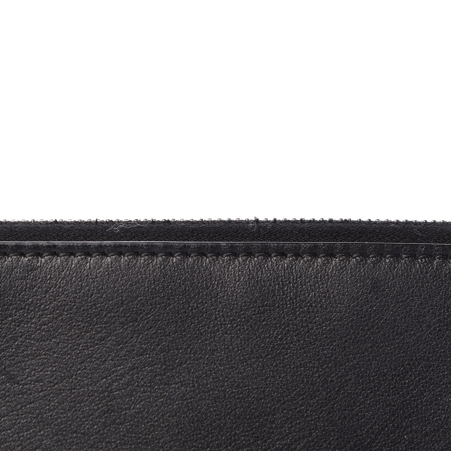 Celine Laminated Lambskin Bi-Color Solo Clutch Pouch Black Silver 11 of 12