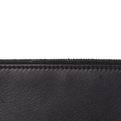 Celine Laminated Lambskin Bi-Color Solo Clutch Pouch Black Silver 11 of 12