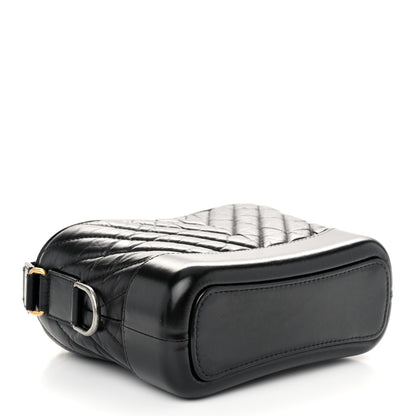 Chanel Aged Calfskin Chevron Quilted Small Gabrielle Hobo Black 4 of 9