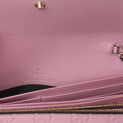 Gucci Guccissima Signature Dice Chain Wallet Carmine Rose 6 of 11