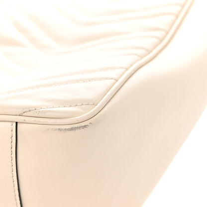 Gucci Calfskin Matelasse Large GG Marmont Shoulder Bag Mystic White 9 of 13