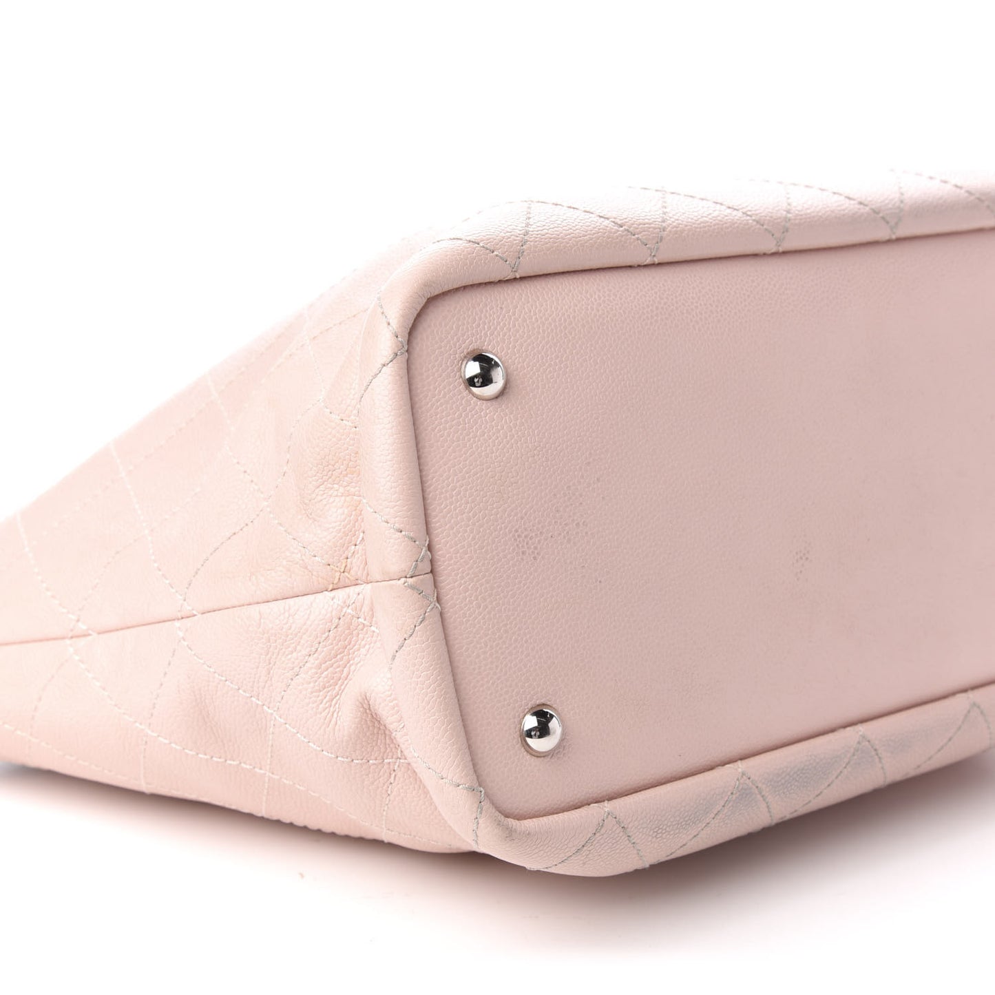 Grained Calfskin Large Shopping Fever Tote Light Pink