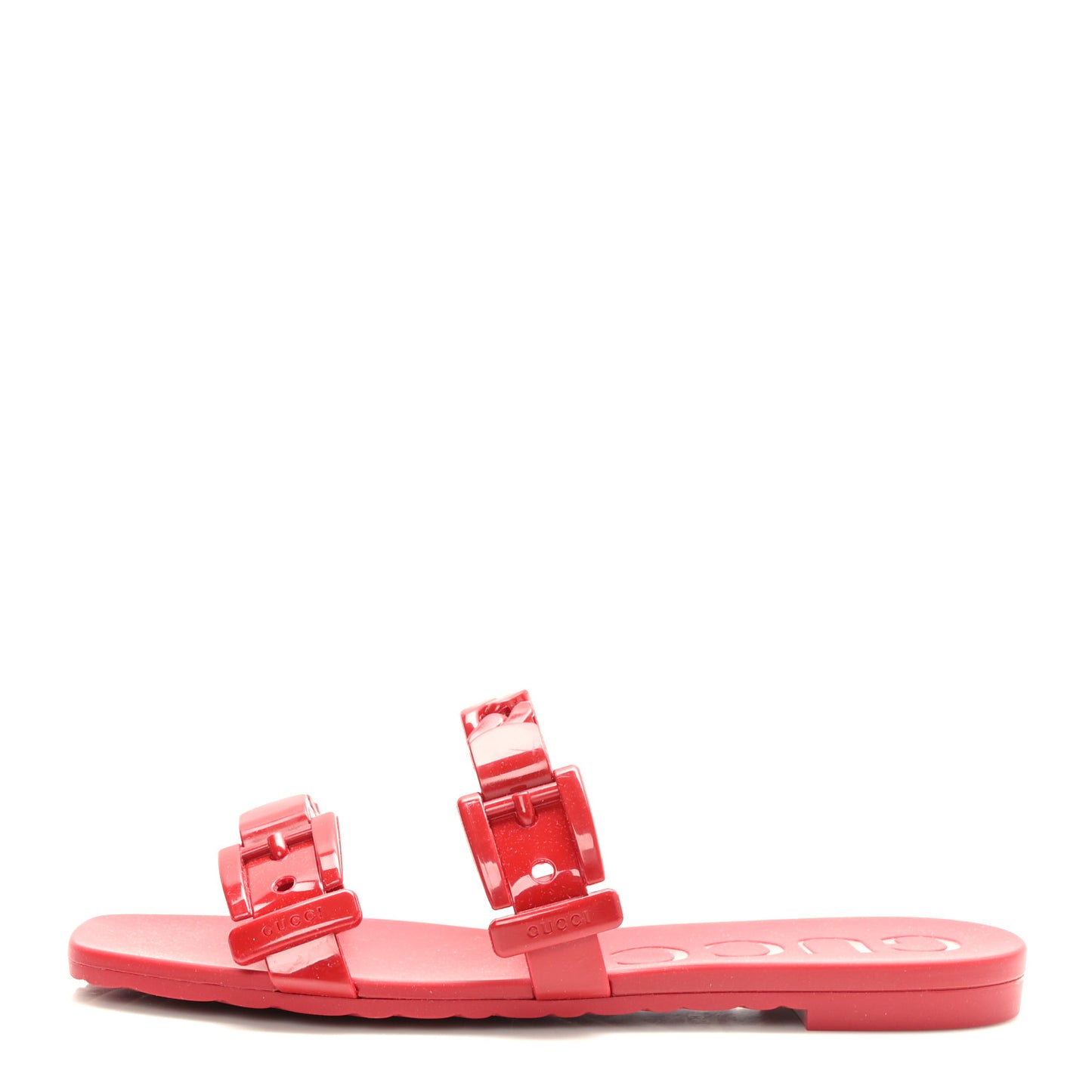 Rubber Womens Slide Sandals 36 Hibiscus Red