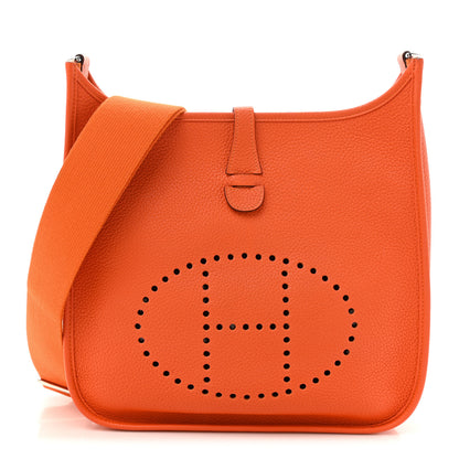 Hermes Taurillon Clemence Evelyne III PM Orange 1 of 12