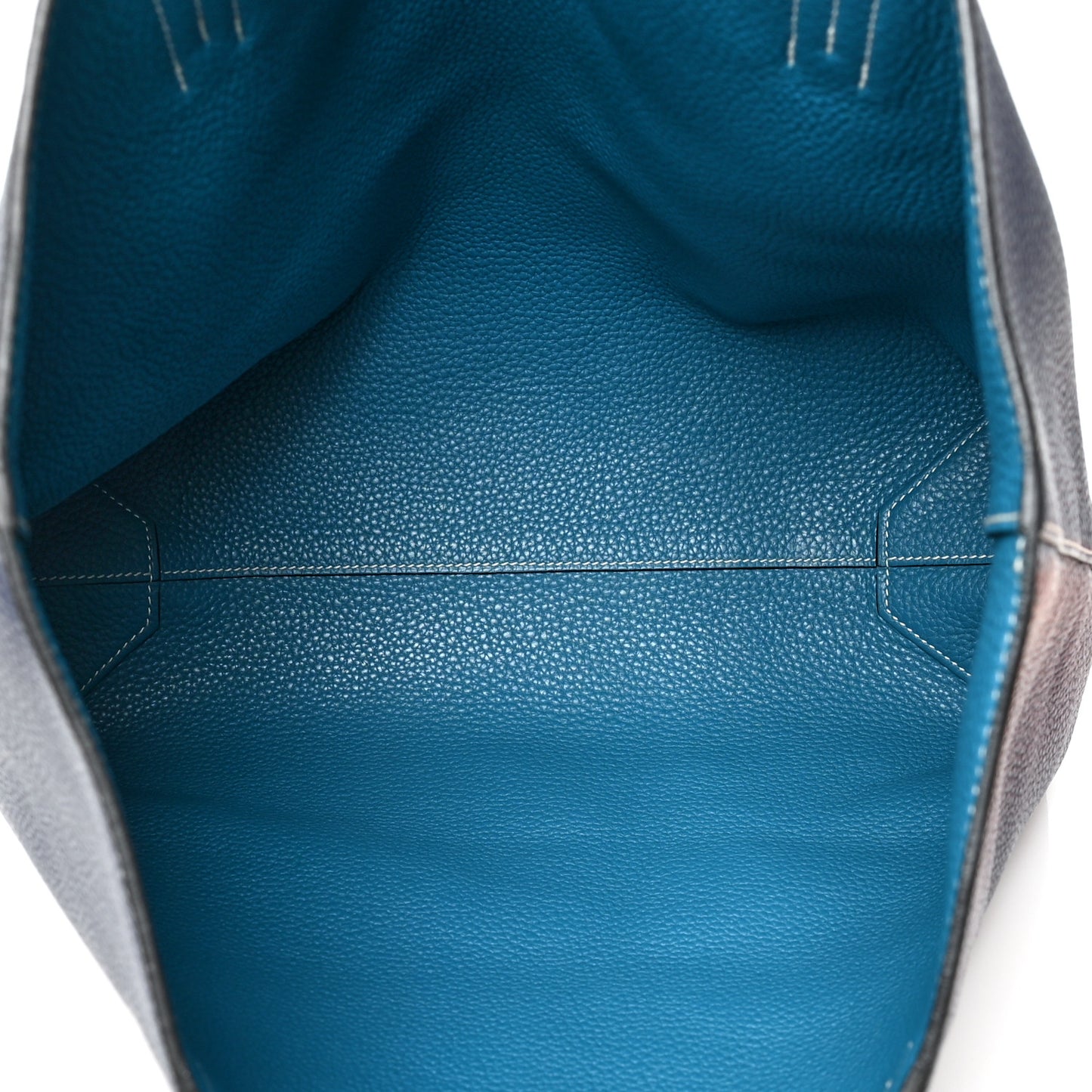 Taurillon Clemence Double Sens 36 Reversible Tote Bleu Sapphire Bleu Izmir