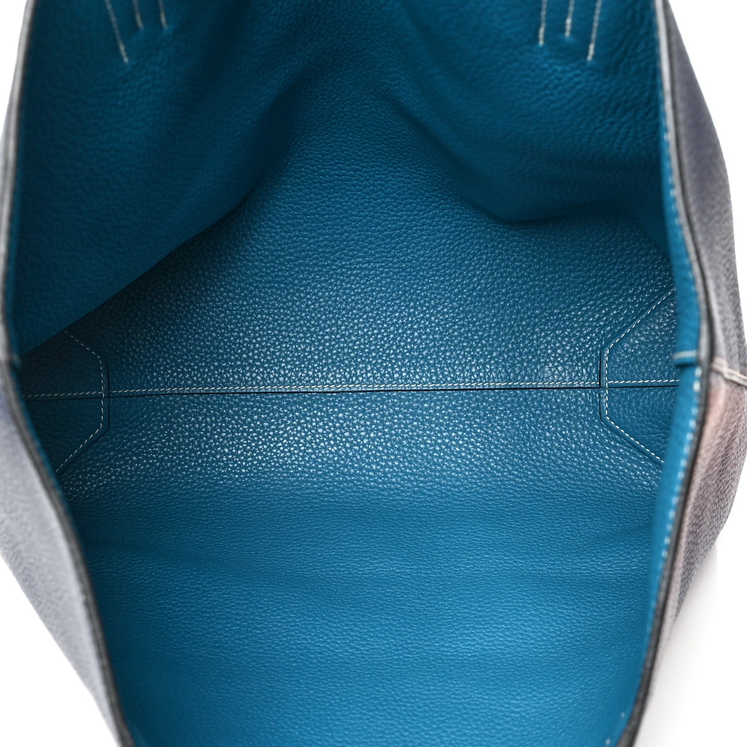 Hermes Taurillon Clemence Double Sens 36 Reversible Tote Bleu Sapphire Bleu Izmir 5 of 14