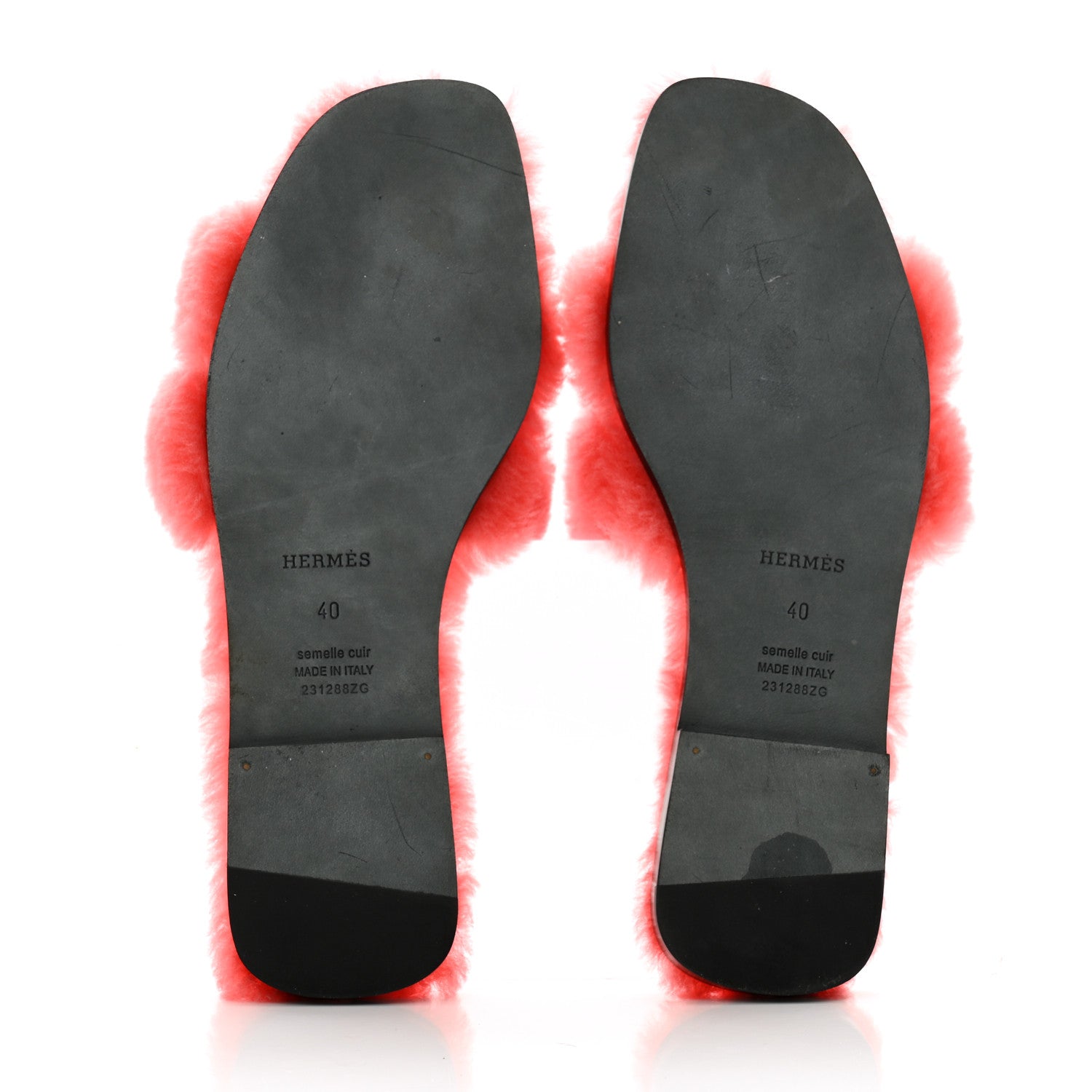 Hermes Woolskin Oran Sandals 40 Rose Du Desert 40 5 of 9
