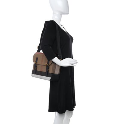 Burberry Canvas Mega Check Small Baildon Messenger Bag Black 2 of 11
