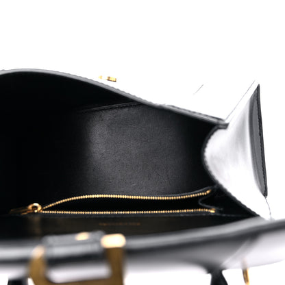 Balenciaga Shiny Box Calfskin Small Hourglass Top Handle Bag Black 5 of 14