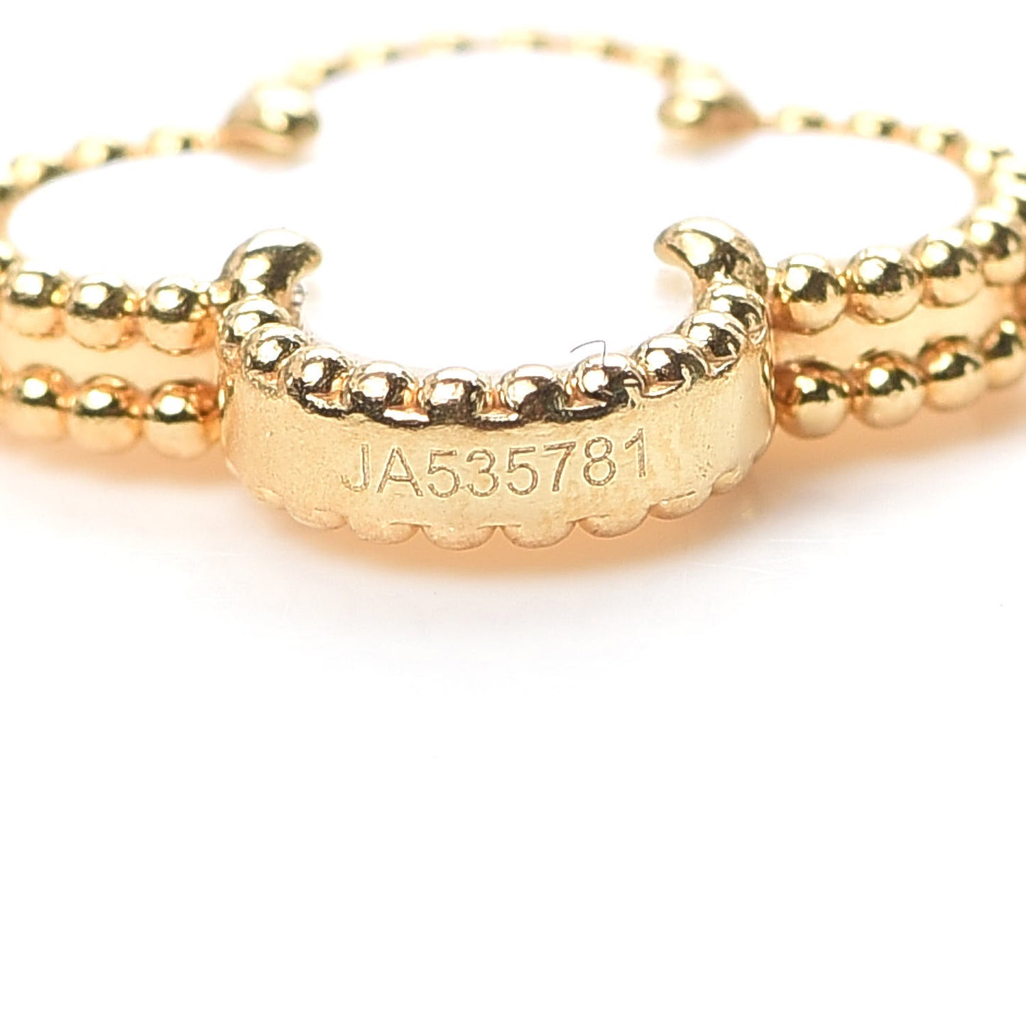 18K Yellow Gold Mother of Pearl 5 Motifs Vintage Alhambra Bracelet