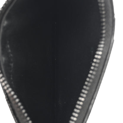 Saint Laurent Grain De Poudre Matelasse Chevron Monochrome Fragments Zippered Card Case Black 5 of 8