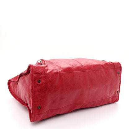 Balenciaga Agneau Classic Hardware Weekender Rouge Coquelicot 5 of 15