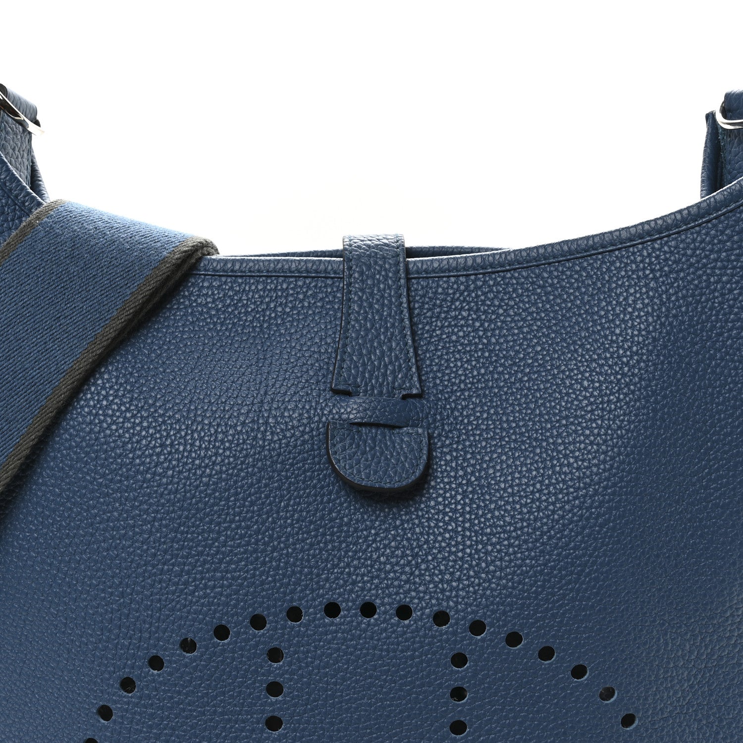 Hermes Taurillon Clemence Amazone Evelyne III GM Bleu de Galice 8 of 10