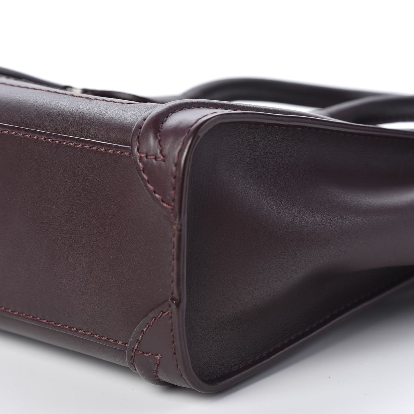 Smooth Calfskin Nano Luggage Burgundy