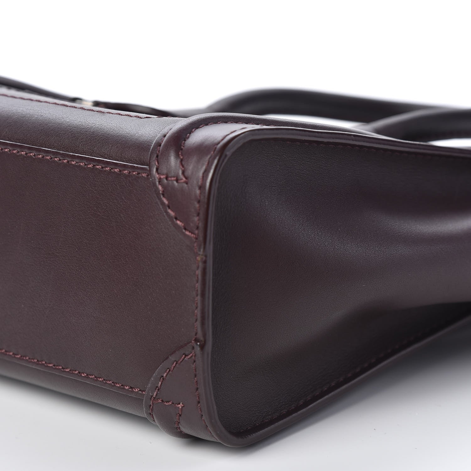 Celine Smooth Calfskin Nano Luggage Burgundy 6 of 10