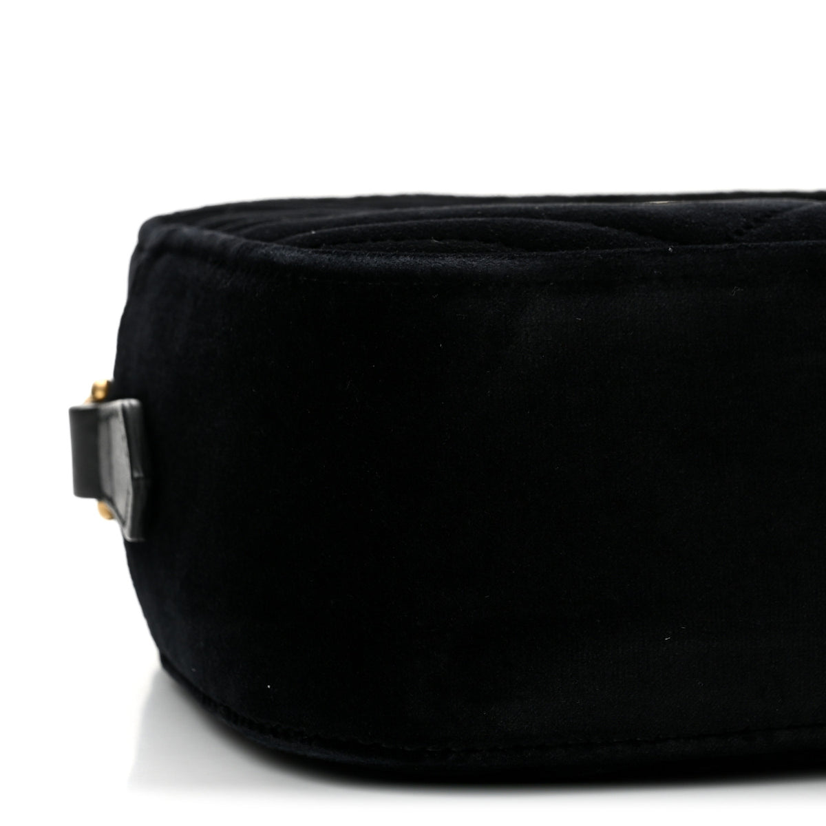 Velvet Matelasse Small GG Marmont Chain Shoulder Bag Black