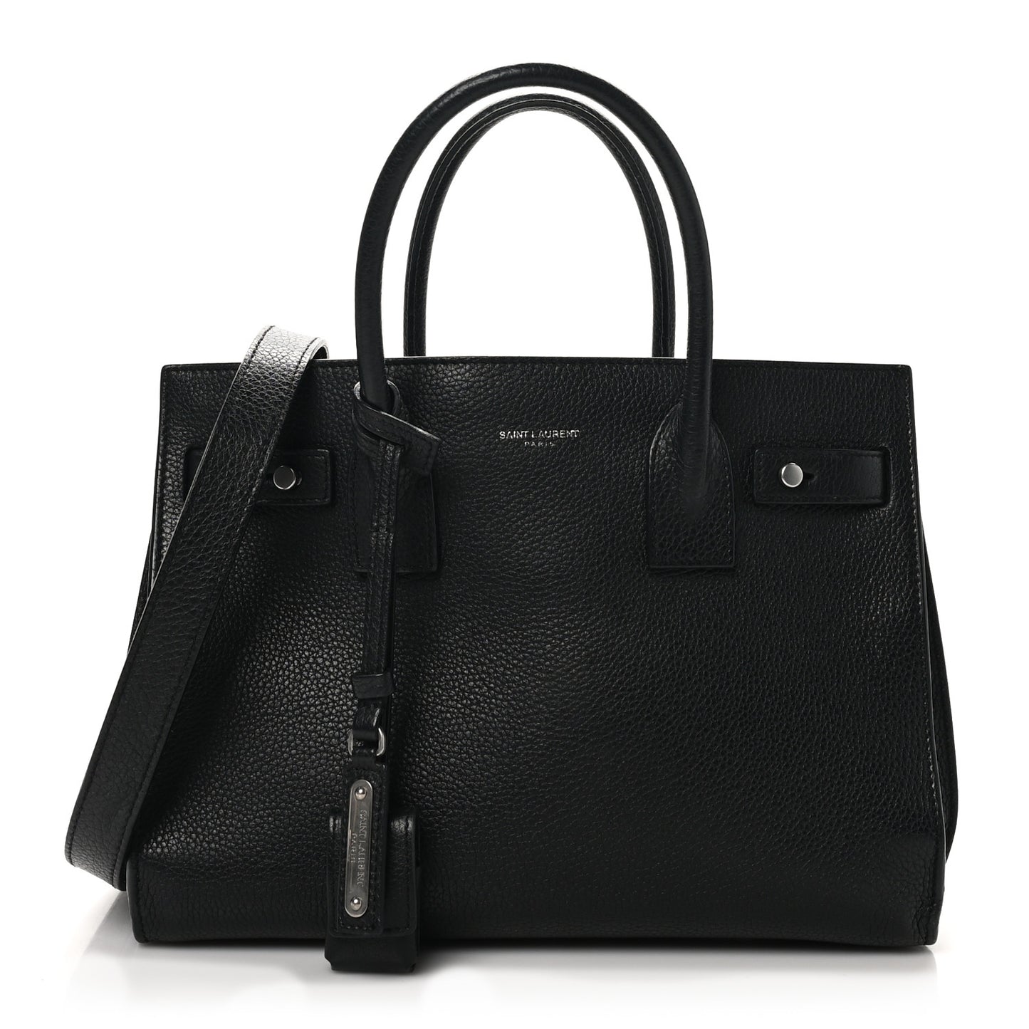 Grained Calfskin Baby Sac De Jour Souple Black